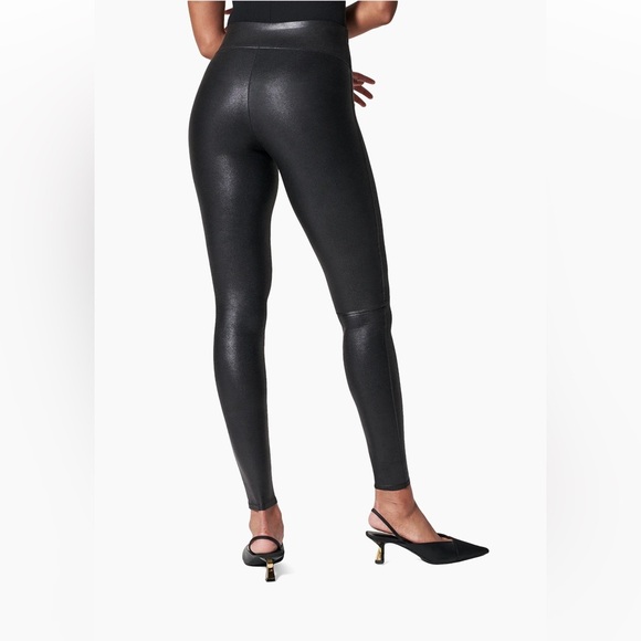 Spanx Faux Leather Leggings Black Women's Medium - Picture 7 of 8